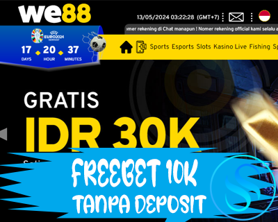 Freebet Gratis Rp 10.000 Dari WE88 Tanpa Deposit